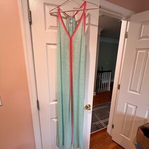Pitusa Light Green Dress with Pink Accents